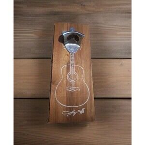 Dolly Parton Dollar General Light Wood Guitar Bottle Opener 10x4” Home Decor NEW